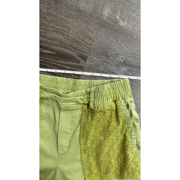 Soft Surroundings Womens Green Mara Vista Eyelet Lace Pockets Pull On Pants PM - Picture 11 of 13